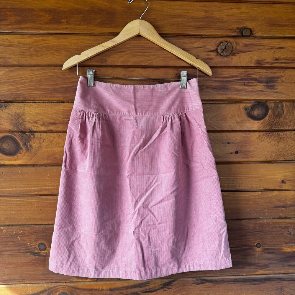 VINTAGE | AGNES B Paris Mini Corduroy Mauve A-Line High Waist Skirt Size 40